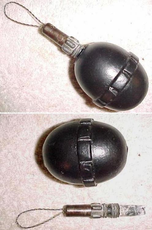 German WW1 Egg Grenade With Original Fuze - Click Image to Close